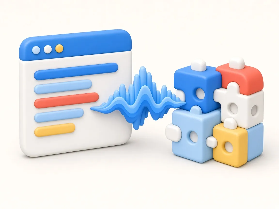 Illustration of sound waves and a tuning fork